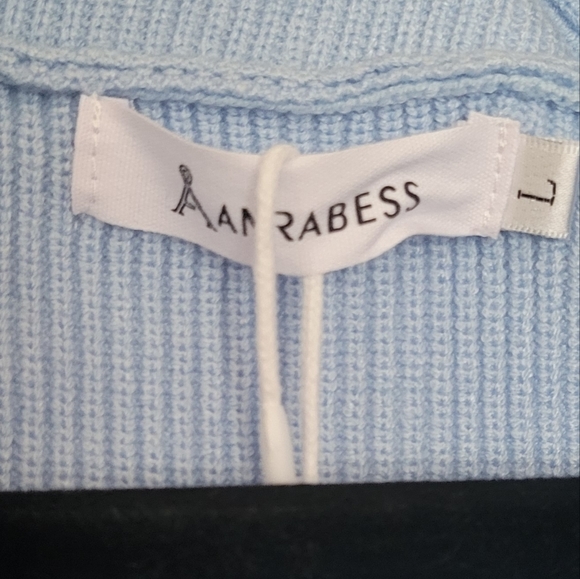 ANRABESS Oversized Quater Zip Pullover Knit Top Size Large - Picture 5 of 7